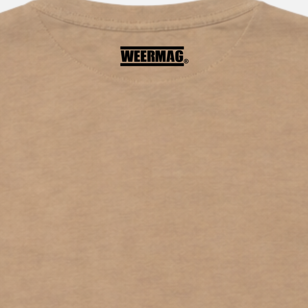Weermag t-shirt stone back close up