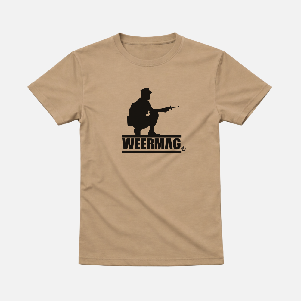 Weermag Alpha Tee stone military-inspired t-shirt front