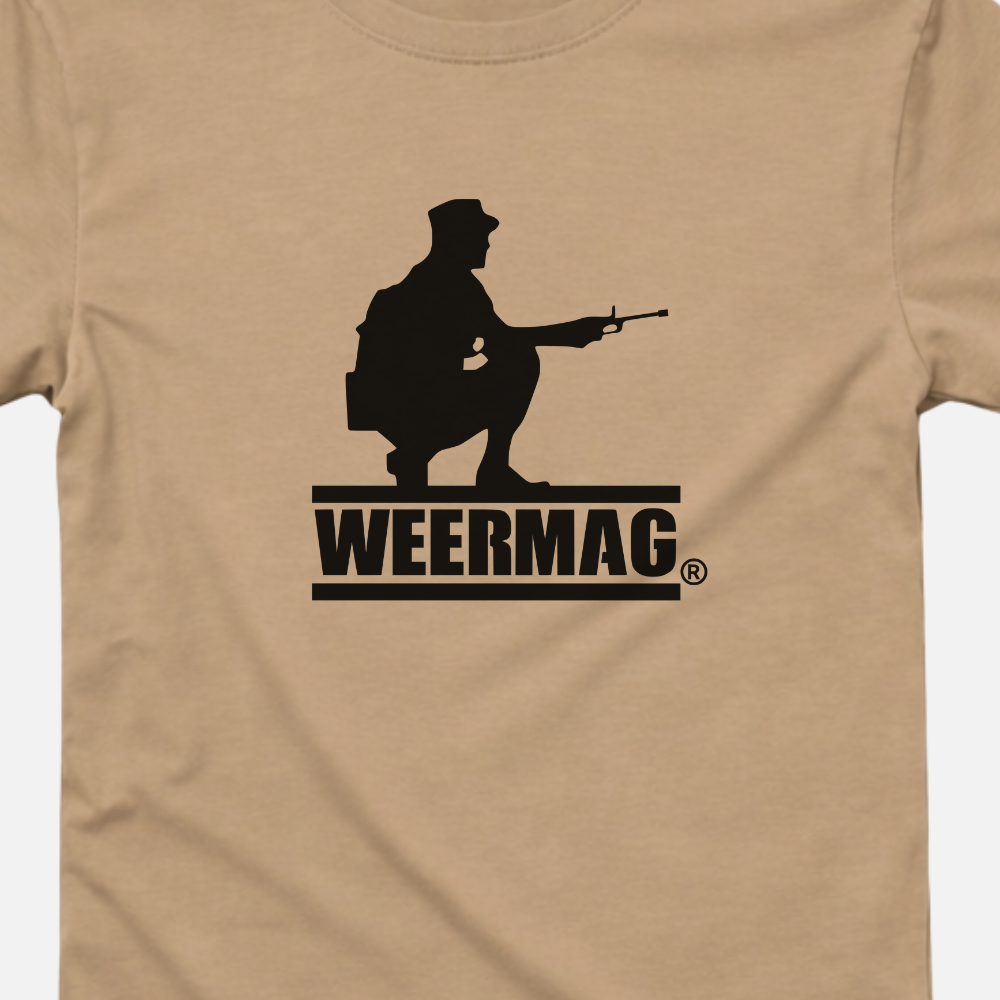 Weermag Alpha Tee stone military-inspired t-shirt front