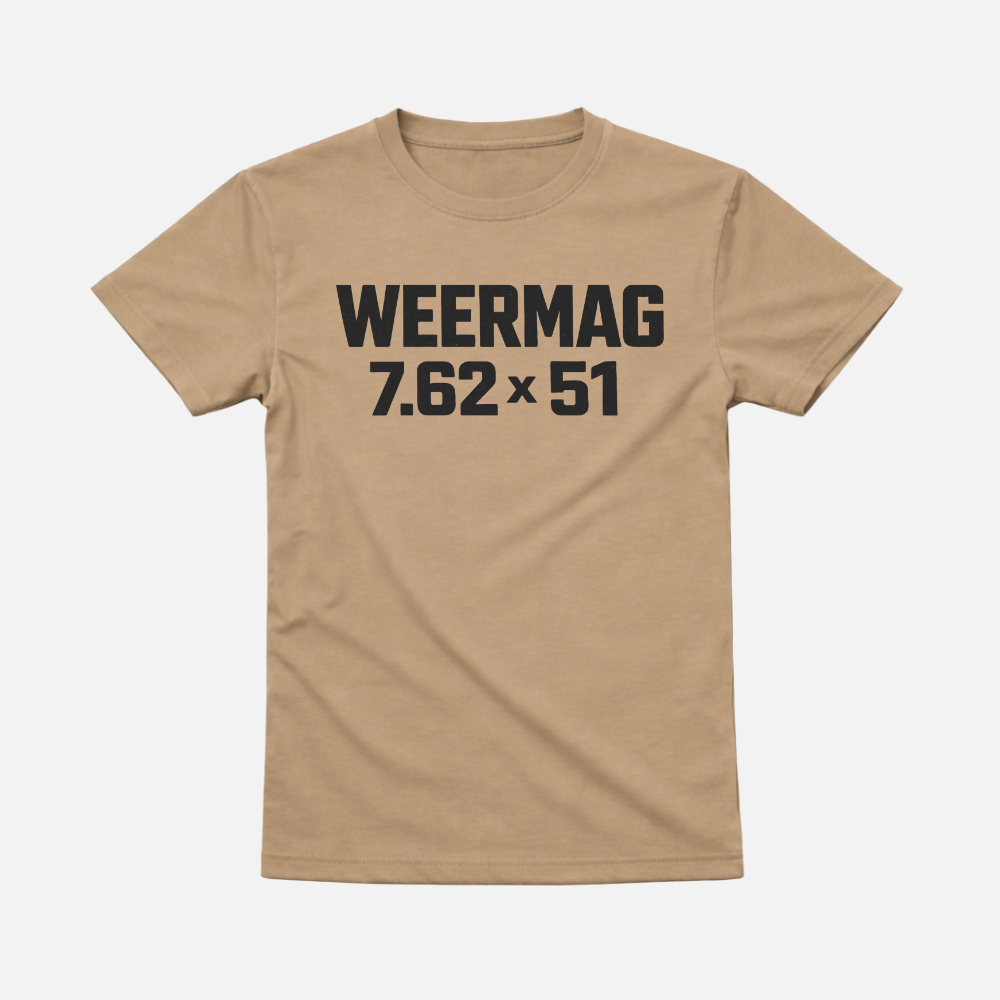 Weermag Charlie Tee stone military-inspired t-shirt front