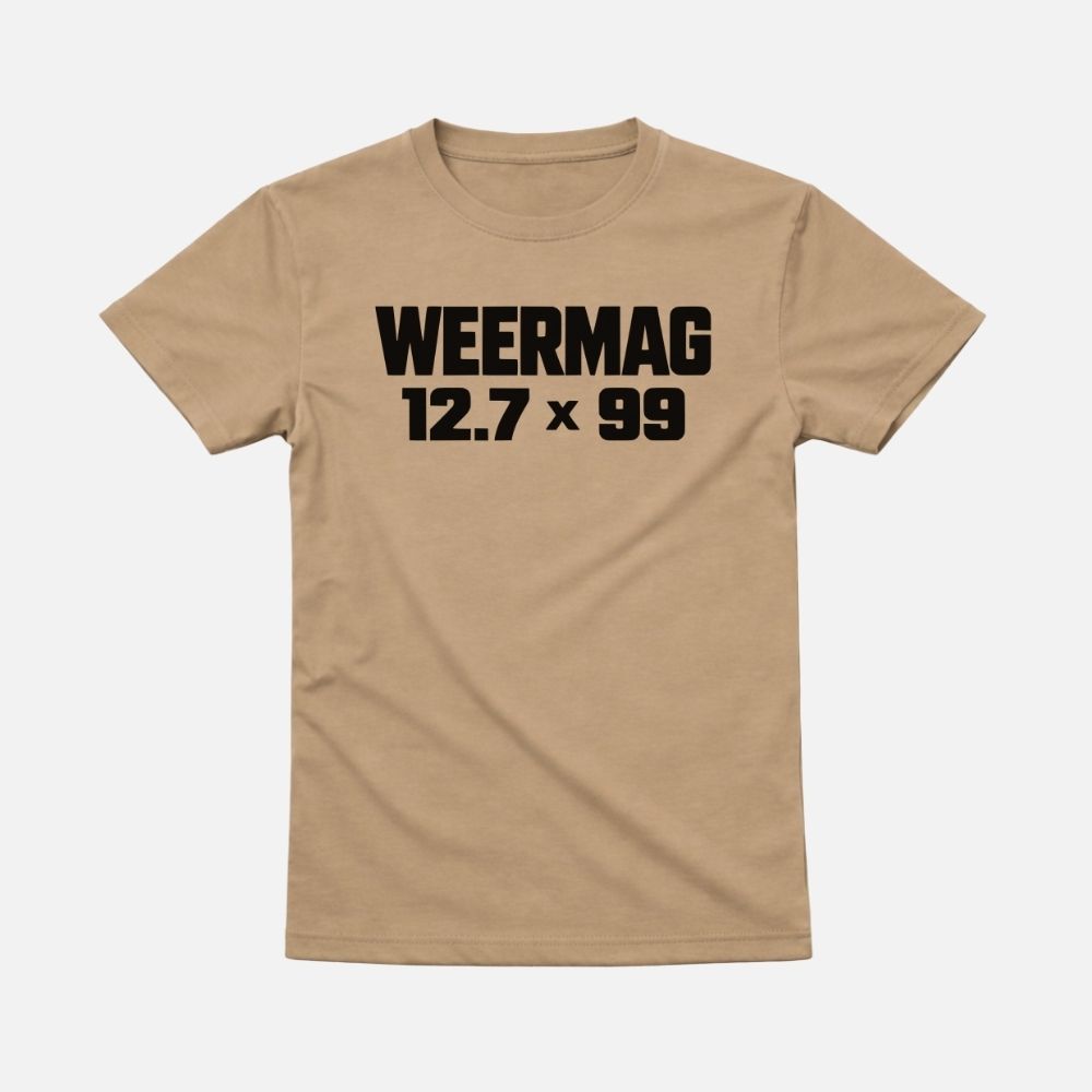 Weermag Kilo Tee stone front view