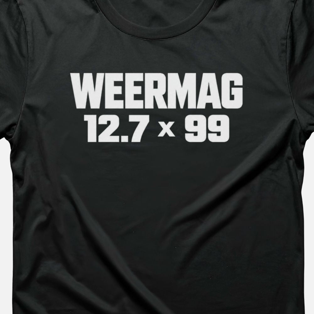 Weermag Kilo Tee black design close up