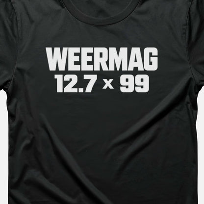 Weermag Kilo Tee black design close up