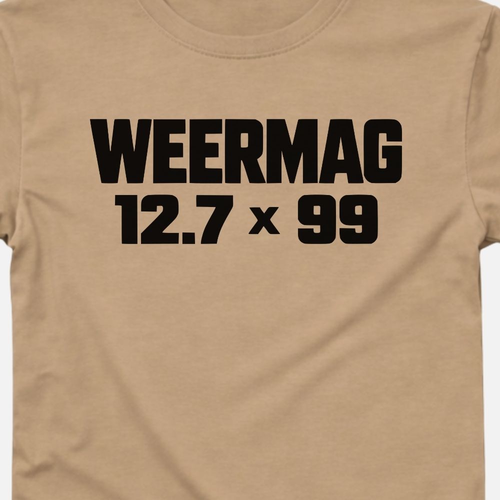 Weermag Kilo Tee stone design close up
