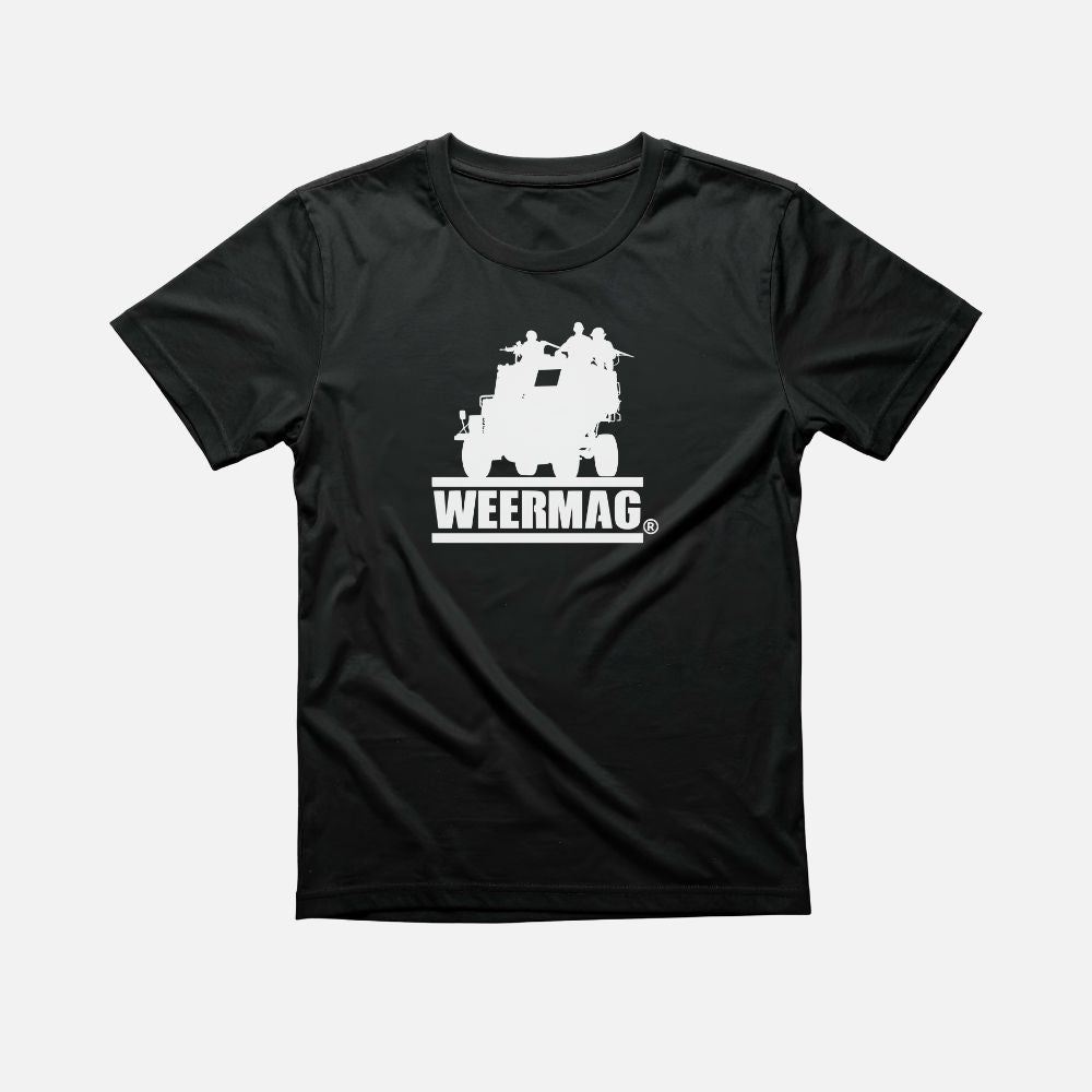 Weermag November Tee black front view