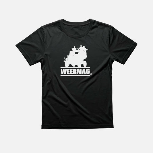 Weermag November Tee black front view