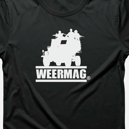 Weermag November Tee black design close up