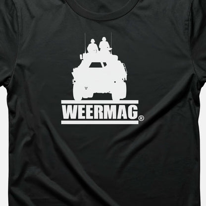 Weermag Oscar Tee black design close up